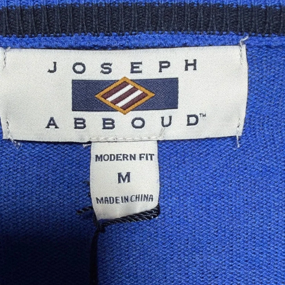 New Joseph Abboud Sweater‎ Mens Medium Royal Blue Pima Cotton Crew Neck Pullover